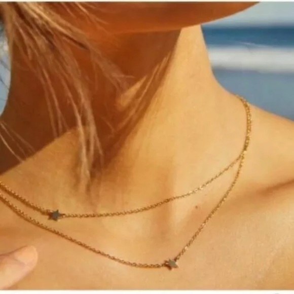 Jennifer Zeuner Double Star Necklace 
